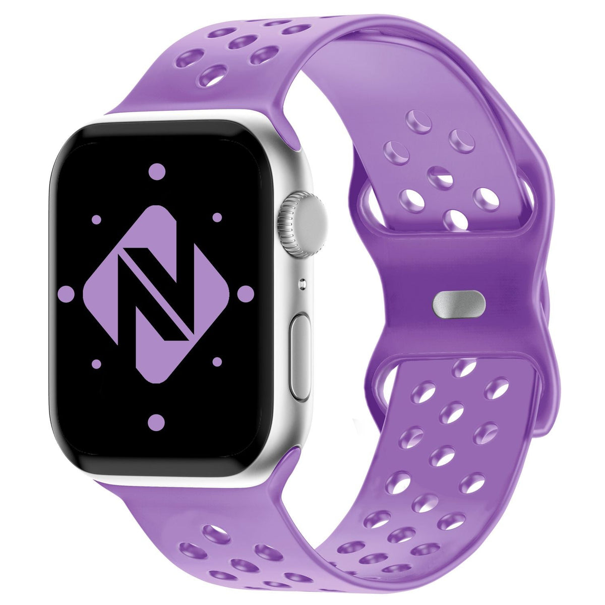 NALIA Gelochtes Silikon Smart-Watch Ersatzarmband kompatibel mit Apple Watch Armband SE & Series 8/7/6/5/4/3/2/1, 38mm 40mm 41mm, iWatch Fitnessarmband Damen & Herren