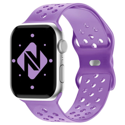 NALIA Gelochtes Silikon Smart-Watch Ersatzarmband kompatibel mit Apple Watch Armband SE & Series 8/7/6/5/4/3/2/1, 38mm 40mm 41mm, iWatch Fitnessarmband Damen & Herren