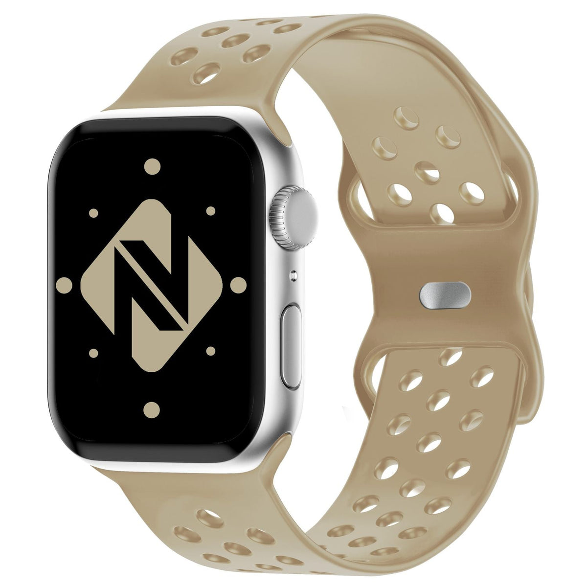 NALIA Gelochtes Silikon Smart-Watch Ersatzarmband kompatibel mit Apple Watch Armband SE & Series 8/7/6/5/4/3/2/1, 38mm 40mm 41mm, iWatch Fitnessarmband Damen & Herren