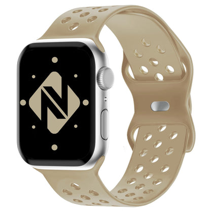 NALIA Gelochtes Silikon Smart-Watch Ersatzarmband kompatibel mit Apple Watch Armband SE & Series 8/7/6/5/4/3/2/1, 38mm 40mm 41mm, iWatch Fitnessarmband Damen & Herren