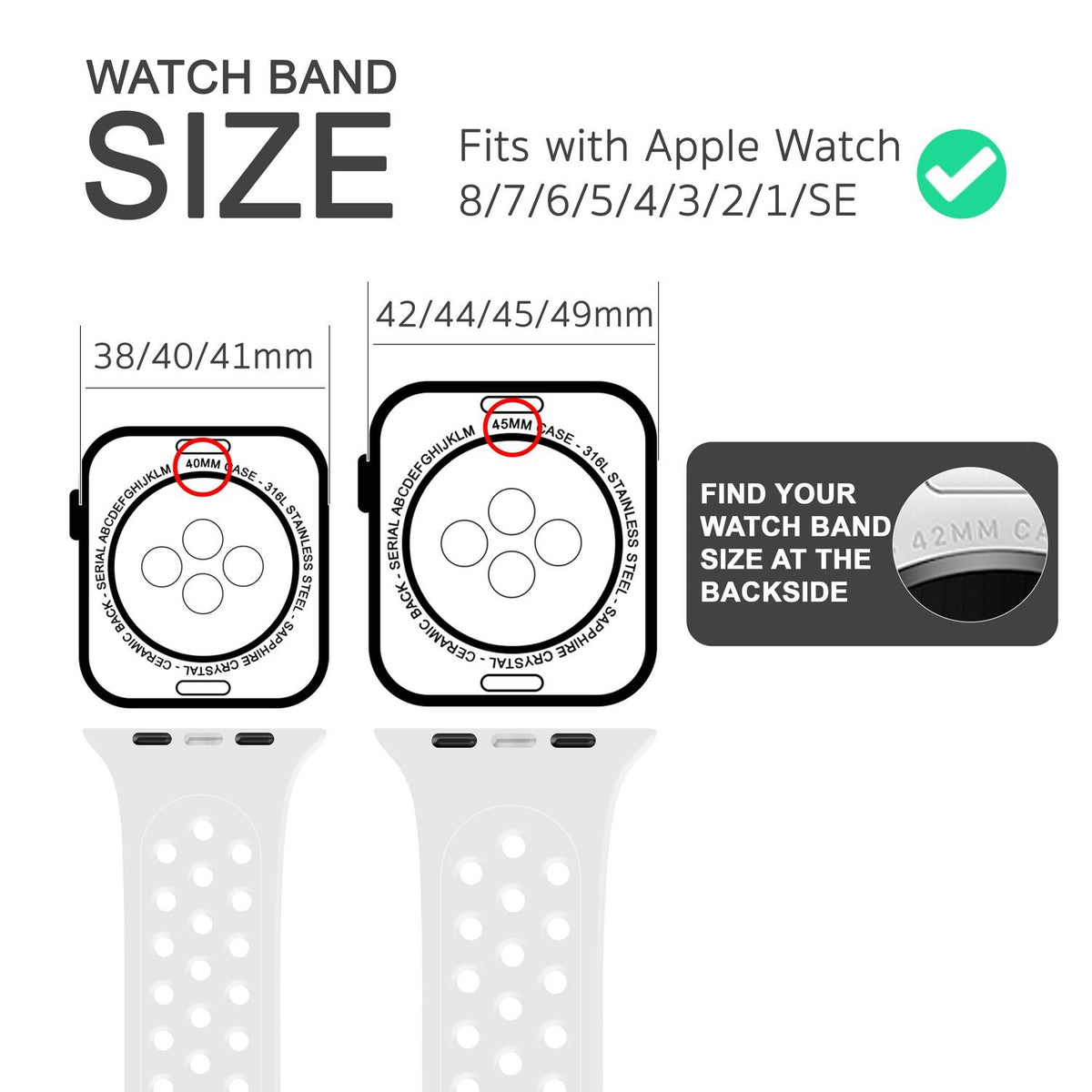 NALIA Gelochtes Silikon Smart-Watch Ersatzarmband kompatibel mit Apple Watch Armband SE & Series 8/7/6/5/4/3/2/1, 38mm 40mm 41mm, iWatch Fitnessarmband Damen & Herren