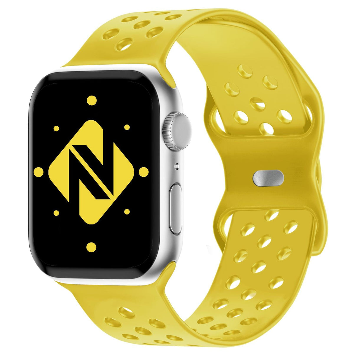 NALIA Gelochtes Silikon Smart-Watch Ersatzarmband kompatibel mit Apple Watch Armband SE & Series 8/7/6/5/4/3/2/1, 38mm 40mm 41mm, iWatch Fitnessarmband Damen & Herren