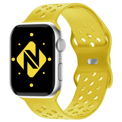 NALIA Gelochtes Silikon Smart-Watch Ersatzarmband kompatibel mit Apple Watch Armband SE & Series 8/7/6/5/4/3/2/1, 38mm 40mm 41mm, iWatch Fitnessarmband Damen & Herren