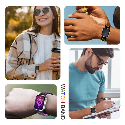 NALIA Silikon Smart Watch Armband Airflow-Löcher kompatibel mit Apple Watch Armband SE & Series 8/7/6/5/4/3/2/1, 38mm 40mm 41mm, iWatch Sport-Band Damen Herren