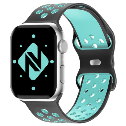 NALIA Silikon Smart Watch Armband Airflow-Löcher kompatibel mit Apple Watch Armband SE & Series 8/7/6/5/4/3/2/1, 38mm 40mm 41mm, iWatch Sport-Band Damen Herren