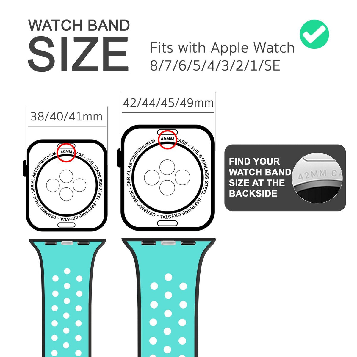 NALIA Silikon Smart Watch Armband Airflow-Löcher kompatibel mit Apple Watch Armband Ultra/SE & Series 8/7/6/5/4/3/2/1, 42mm 44mm 45mm 49mm, iWatch Sport-Band Damen Herren