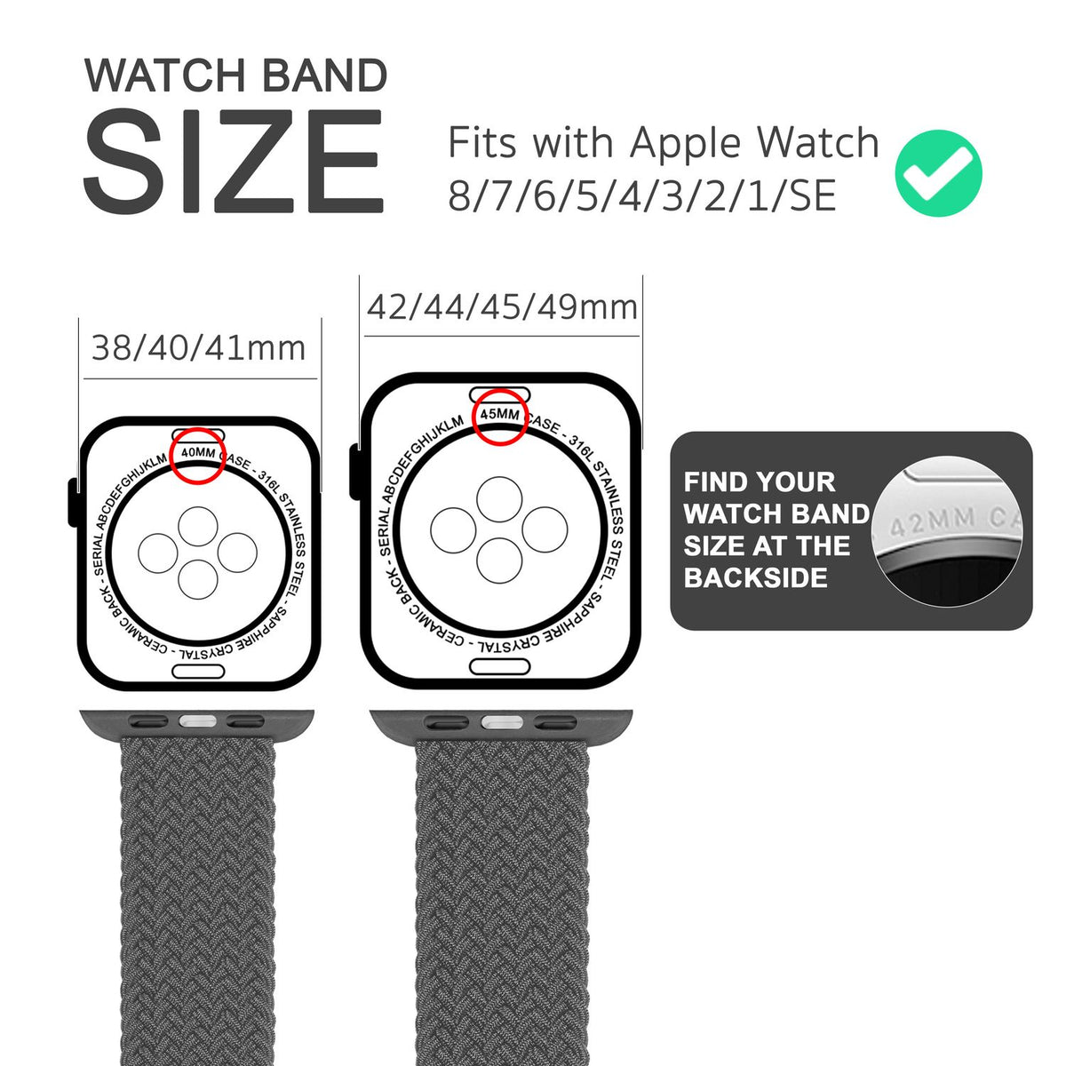 NALIA Geflochtenes Smart Watch Armband kompatibel mit Apple Watch Armband SE & Series 8/7/6/5/4/3/2/1, 38mm 40mm 41mm, iWatch Uhr-Band Damen & Herren, Nylon