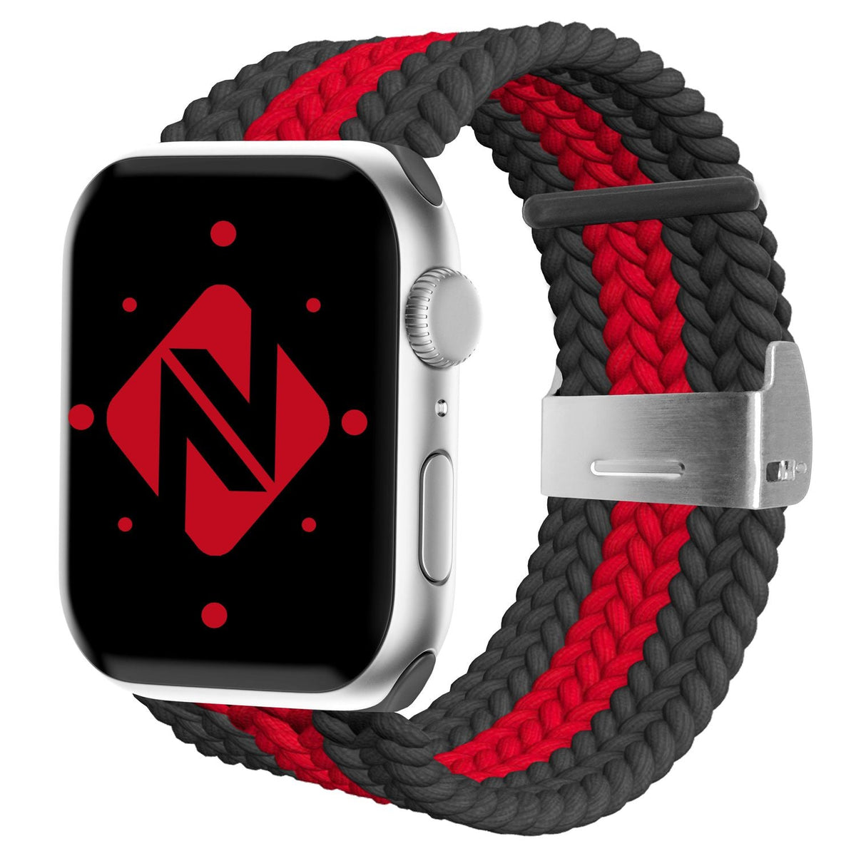NALIA Geflochtenes Smart Watch Armband kompatibel mit Apple Watch Armband Ultra/SE & Series 8/7/6/5/4/3/2/1, 42mm 44mm 45mm 49mm, iWatch Uhr-Band Damen & Herren, Nylon