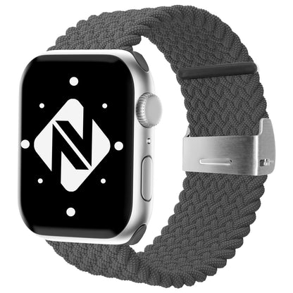 NALIA Geflochtenes Smart Watch Armband kompatibel mit Apple Watch Armband Ultra/SE & Series 8/7/6/5/4/3/2/1, 42mm 44mm 45mm 49mm, iWatch Uhr-Band Damen & Herren, Nylon