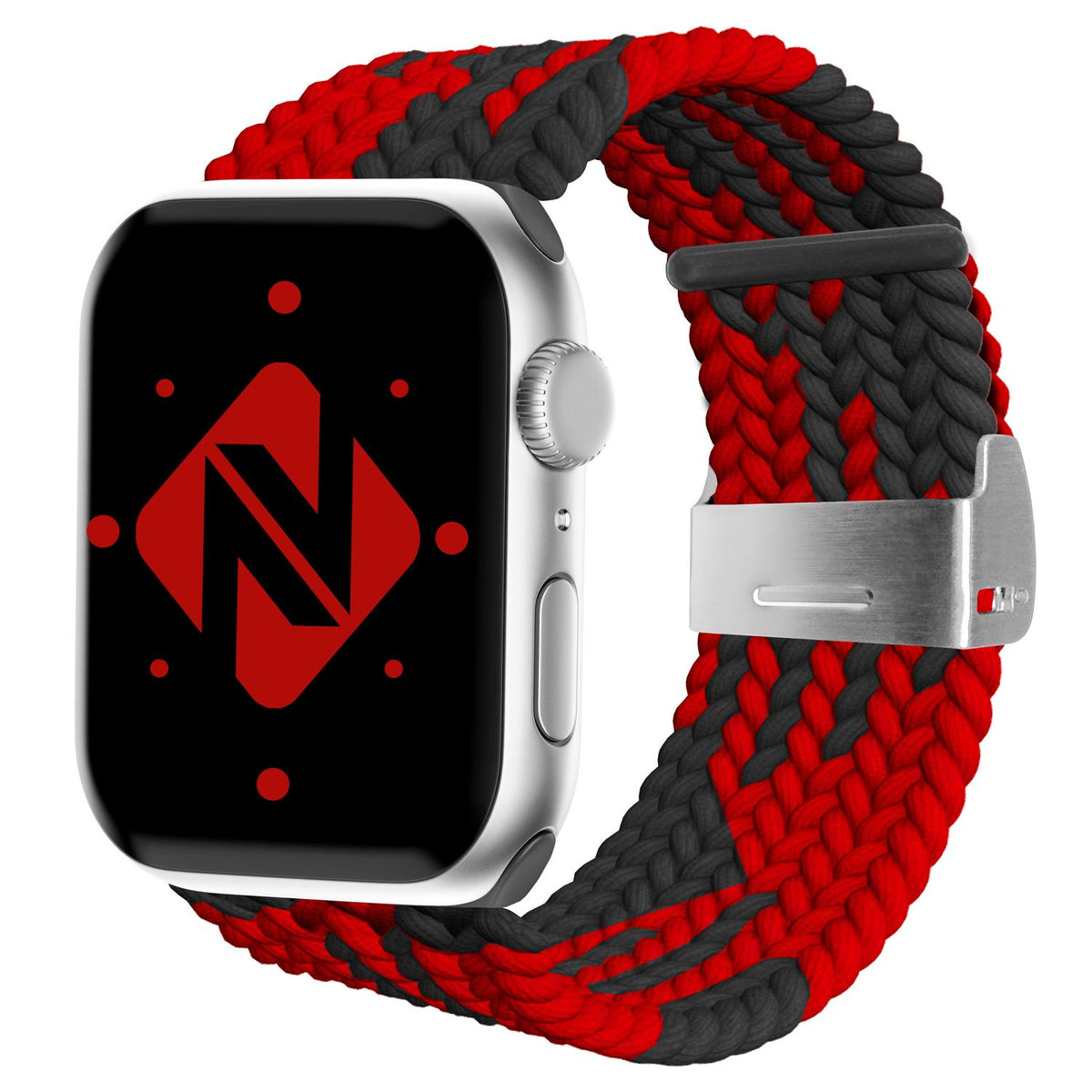 NALIA Geflochtenes Smart Watch Armband kompatibel mit Apple Watch Armband Ultra/SE & Series 8/7/6/5/4/3/2/1, 42mm 44mm 45mm 49mm, iWatch Uhr-Band Damen & Herren, Nylon
