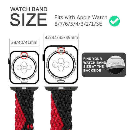 NALIA Geflochtenes Smart Watch Armband kompatibel mit Apple Watch Armband Ultra/SE & Series 8/7/6/5/4/3/2/1, 42mm 44mm 45mm 49mm, iWatch Uhr-Band Damen & Herren, Nylon
