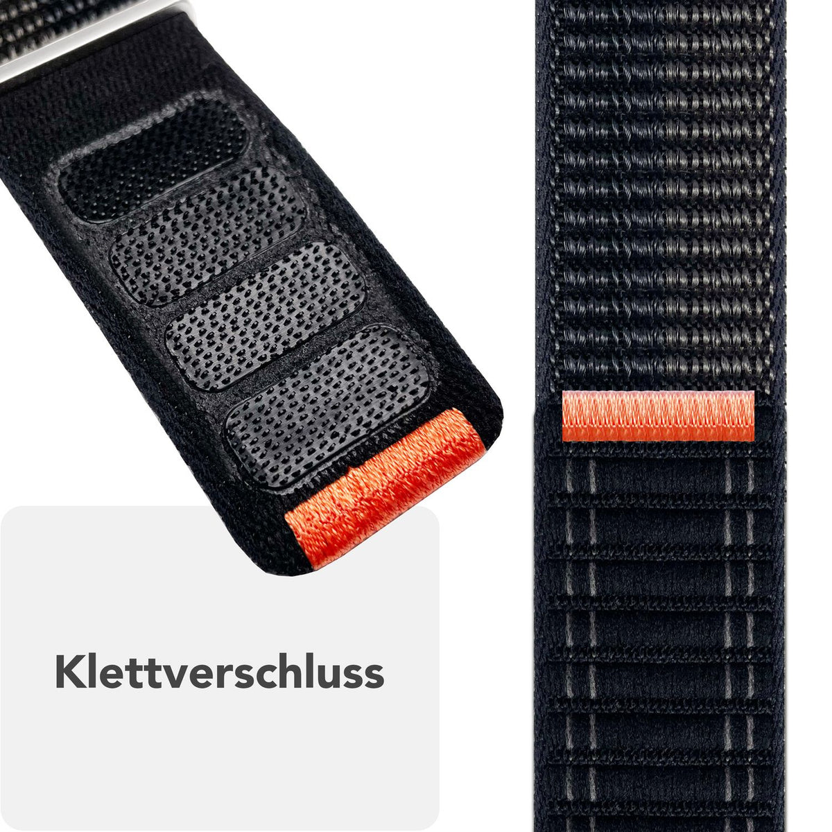 NALIA Evolv Nylon Armband kompatibel mit Apple Watch Armband iWatch Series SE/10/9/8/7/6/5/4/3/2/1, 38/40/41/42mm, Gewebtes Stoffband Elastisch Uhrenband mit Klettverschluss