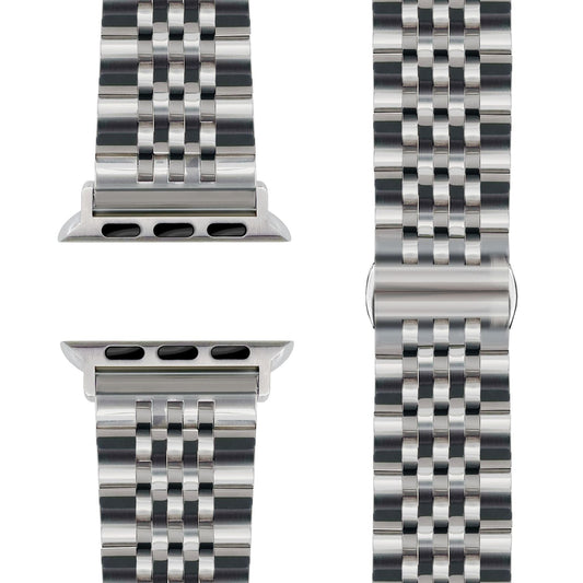 NALIA Trivo Edelstahl Armband kompatibel mit Apple Watch Armband Ultra/SE Series 10 9 8 7 6 5 4 3 2 1, 42/44/45/46/49mm, Ersatzarmband mit Schmetterlingsschließe, Rostfrei