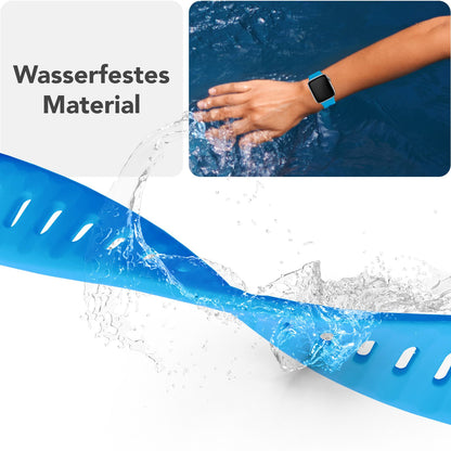 NALIA Motion Silikon Armband kompatibel mit Apple Watch Armband iWatch Series SE/10/9/8/7/6/5/4/3/2/1, 38/40/41/42mm, Ersatzarmband Soft Sportarmband mit Steck-Pin Verschluss