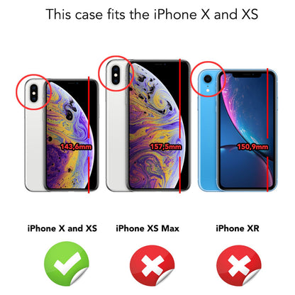NALIA Handyhülle kompatibel mit iPhone X / XS, Durchsichtiges Hardcase & Silikon Bumper, Schutzhülle Cover Handy-Tasche Hülle Phone Case Transparent, Slim Backcover Etui Hardcover