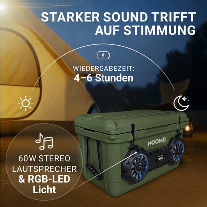 NooMii ArcticBeat 45 – Premium Kühlbox mit Bluetooth-Lautsprecher (45L)