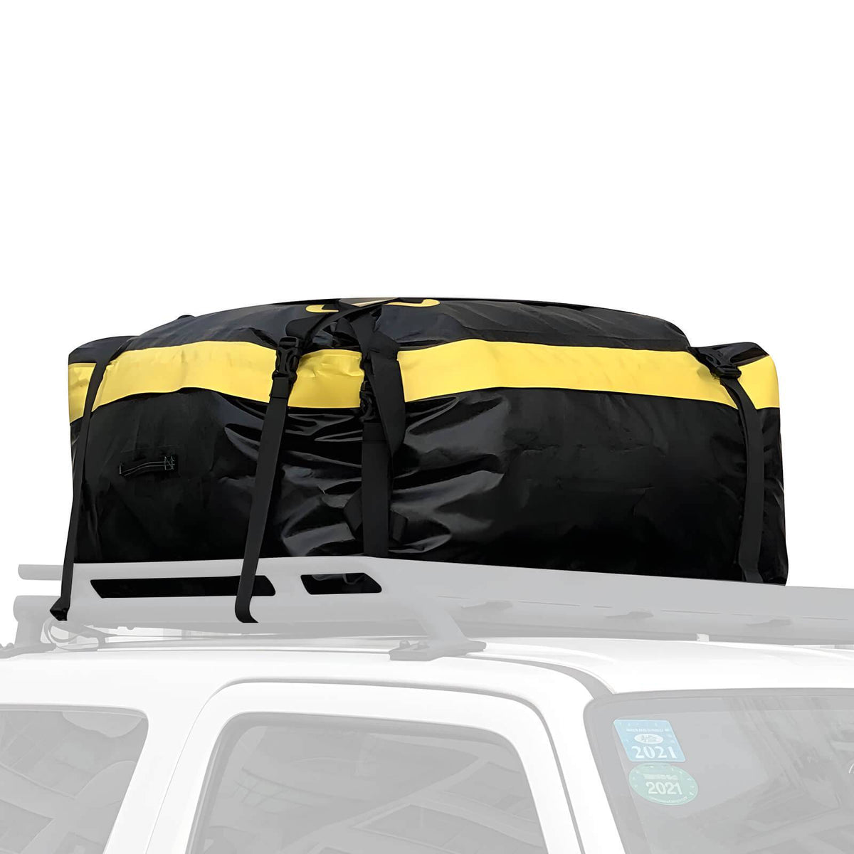 ROCKBROS Dachbox für Auto Wasserdicht Dachgepäckträger 300L mit 8 Zurrgurten
