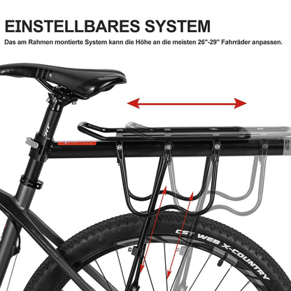 ROCKBROS Fahrrad Gepäckträger Schnellspanner mit Reflektor 24-29 Zoll Aluminiumlegierung
