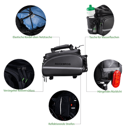 ROCKBROS Fahrrad Gepäckträgertasche 10-35L Wasserdicht Transporttasche