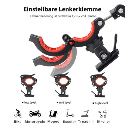 ROCKBROS Fahrrad Handyhalterung 360°Drehbar Motorrad Halterung