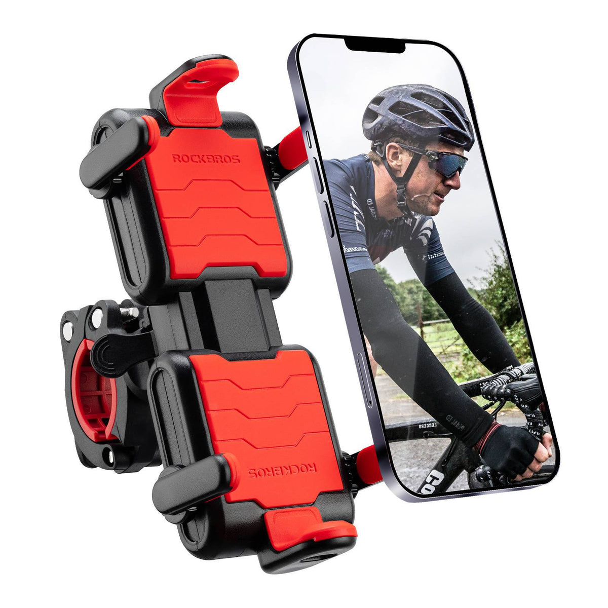 ROCKBROS Fahrrad Handyhalterung 360°Drehbar Motorrad Halterung