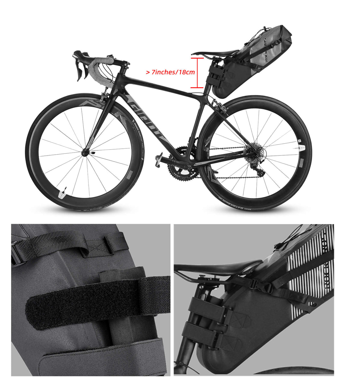 ROCKBROS Fahrrad Satteltasche IPX7 wasserdicht Sitztasche 10L