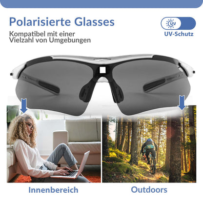 Polarisierte Fahrrad-Sonnenbrille mit UV400-Schutz