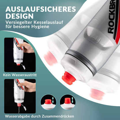 ROCKBROS Fahrradflasche 620 ml Sportflasche mit 5 Stunden Kühlhaltefunktion