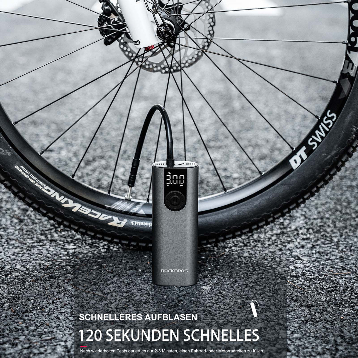 A8 Fahrradpumpe Elektrisch Luftpumpe 150PSI
