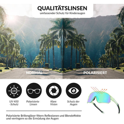 Polarisierte Kinder-Fahrradbrille mit UV400-Schutz