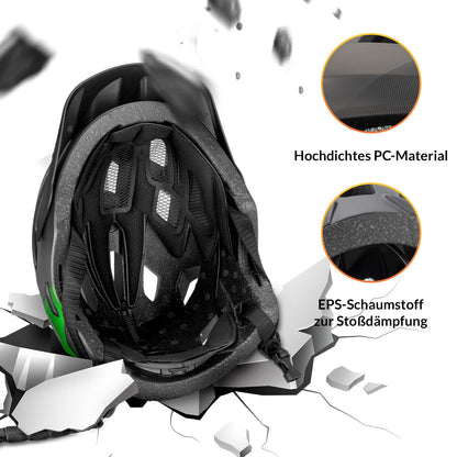 ROCKBROS Kinderhelm BMX MTB Helm mit Abnehmbarem Kinnschutz und Krempe