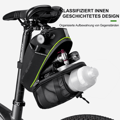 ROCKBROS Kratzfest Fahrrad Satteltasche mit Flaschenhalter 1,5L