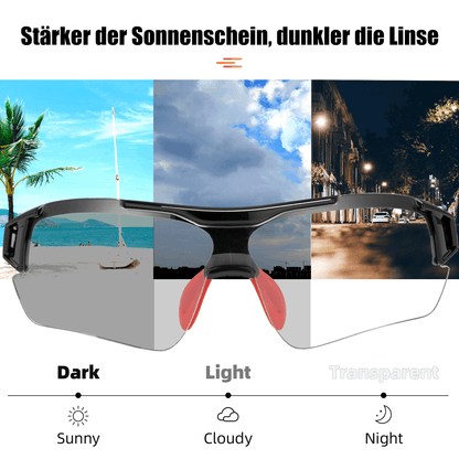 ROCKBROS Radbrille Sonnenbrille Halbrahmen Photochromatische Brille