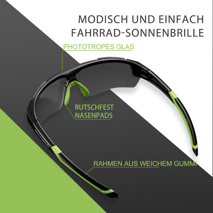 ROCKBROS Radbrille Sonnenbrille Halbrahmen Photochromatische Brille