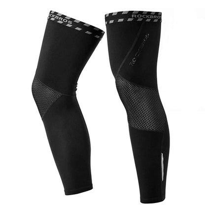 ROCKBROS Radsport Beinlinge Knieschutz Winter Anti Rutschen Beinwärmer