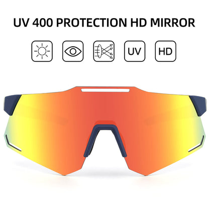 ROCKBROS Sonnenbrille UV400 Schutz Radsportbrille für Damen/ Herren