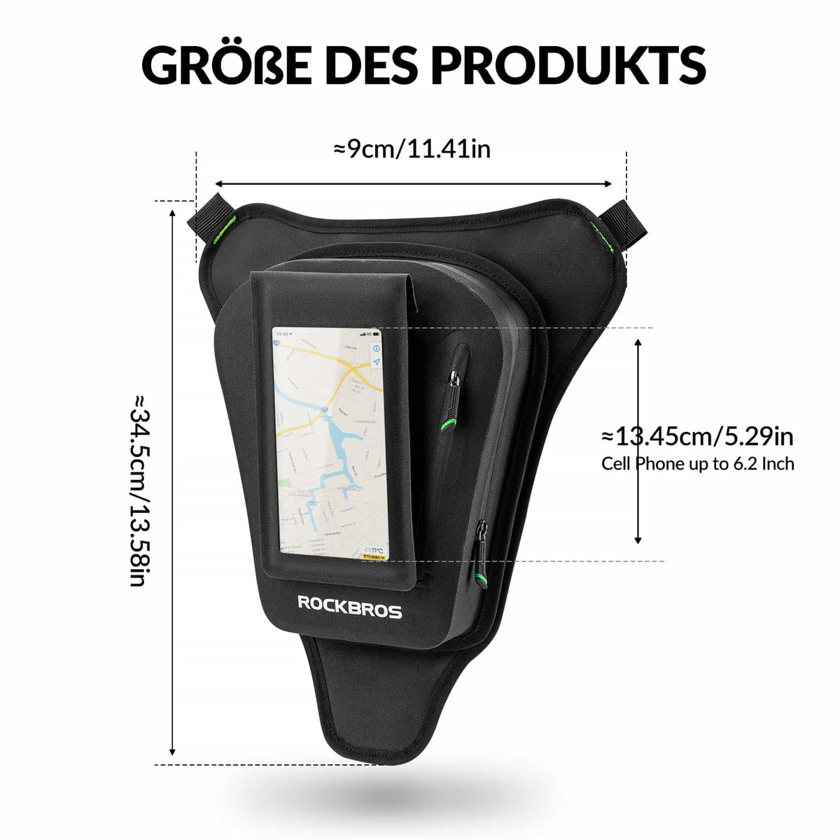 ROCKBROS Tankrucksack Motorrad Beintasche mit Magnetische-Absaugung