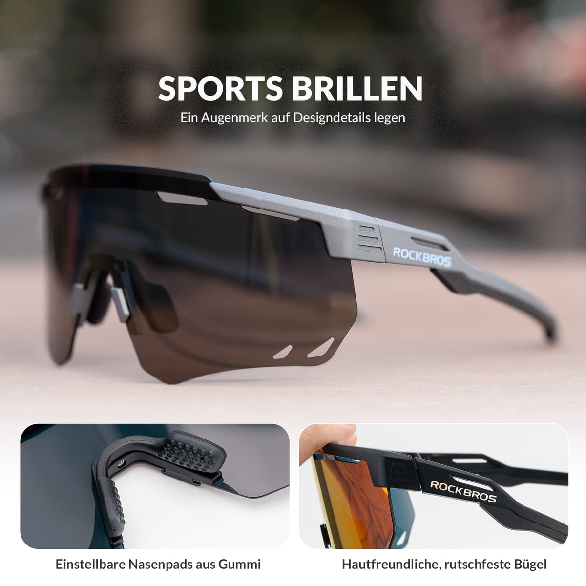 Ultraleichte und Selbsttönende Fahrradbrille (UV400)