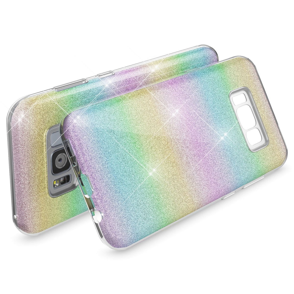 NALIA Glitzerhülle für Samsung Galaxy S8 – Funkelnder Glitzer-Look & Grip – SHINEPOP (Silikon Case) – Marke aus Berlin