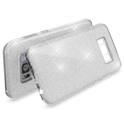 NALIA Glitzerhülle für Samsung Galaxy S8 – Funkelnder Glitzer-Look & Grip – SHINEPOP (Silikon Case) – Marke aus Berlin