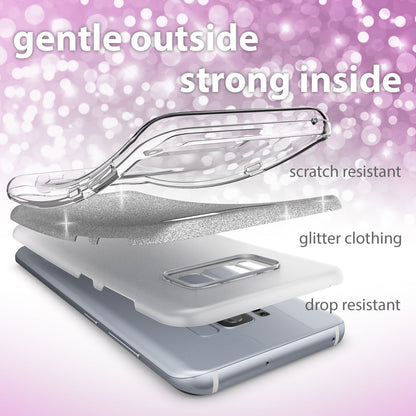 NALIA Glitzerhülle für Samsung Galaxy S8 Plus – Funkelnder Glitzer-Look & Grip – SHINEPOP (Silikon Case) – Marke aus Berlin
