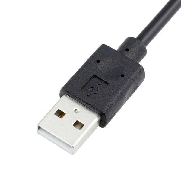 SYSTEM-S USB A Male zu USB C Female Panel Mount Stecker Ladekabel 90 cm - DREIKS