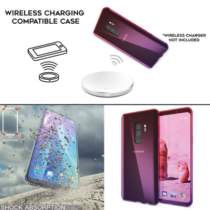 NALIA 360 Grad Handyhülle kompatibel mit Samsung Galaxy S9 Plus, Full Cover vorne hinten Doppel-Schutz Dünnes Ganzkörper Case Silikon Etui, Transparenter Displayschutz & Rückseite