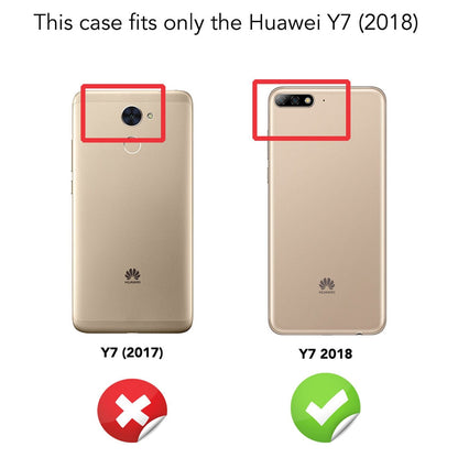 NALIA Ringhülle für Huawei Y7 (2018) – Ring-Ständer 360° & für Magnet-Halter – GRIP360 (Mattiertes Silikon Case) – Marke aus Berlin