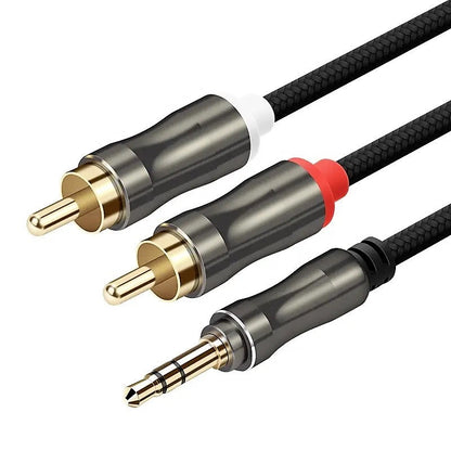 AUX 3.5mm Male to RCA Male Cable Audio RCA Gold Plated