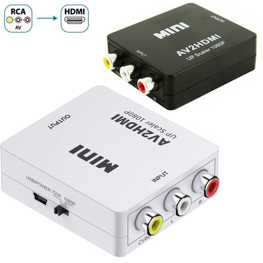 AV RCA Female to HDMI Female Adapter Converter Full HD 1080P Audio Video CVBS to HDMI