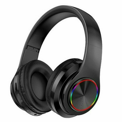 Over-Ear Headphones Bluetooth Wireless Foldable with LED Lights