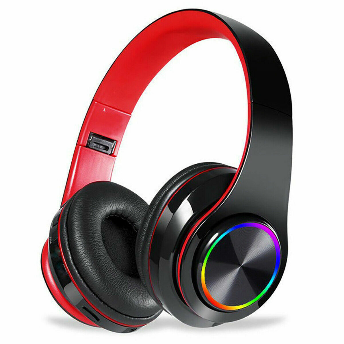 Over-Ear Headphones Bluetooth Wireless Foldable with LED Lights