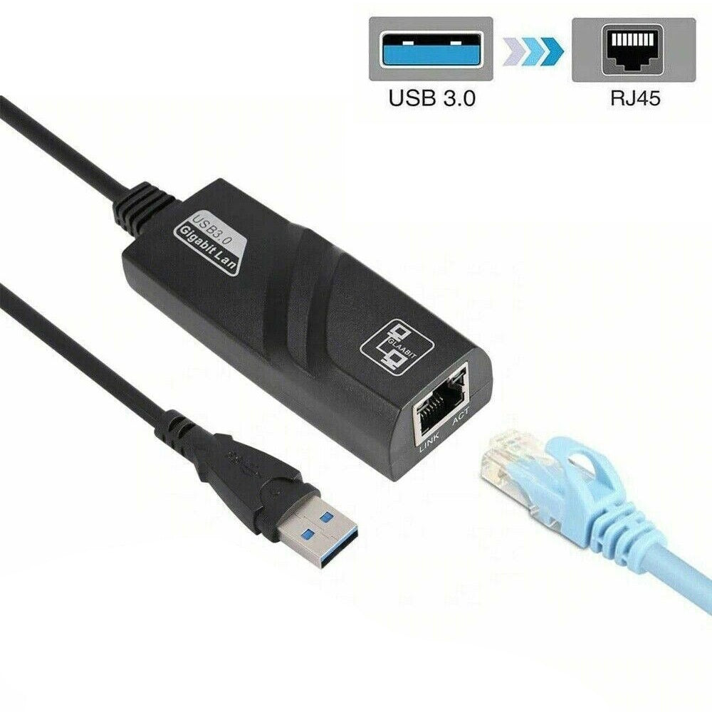 10/100/1000Mbps Gigabit Ethernet USB3.0 to RJ45 Network Adapter USB LAN Adapter