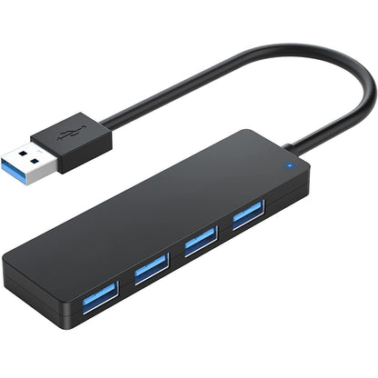 4-Port USB Hub USB 3.0 Data Hub Docking Station with LED Indicator